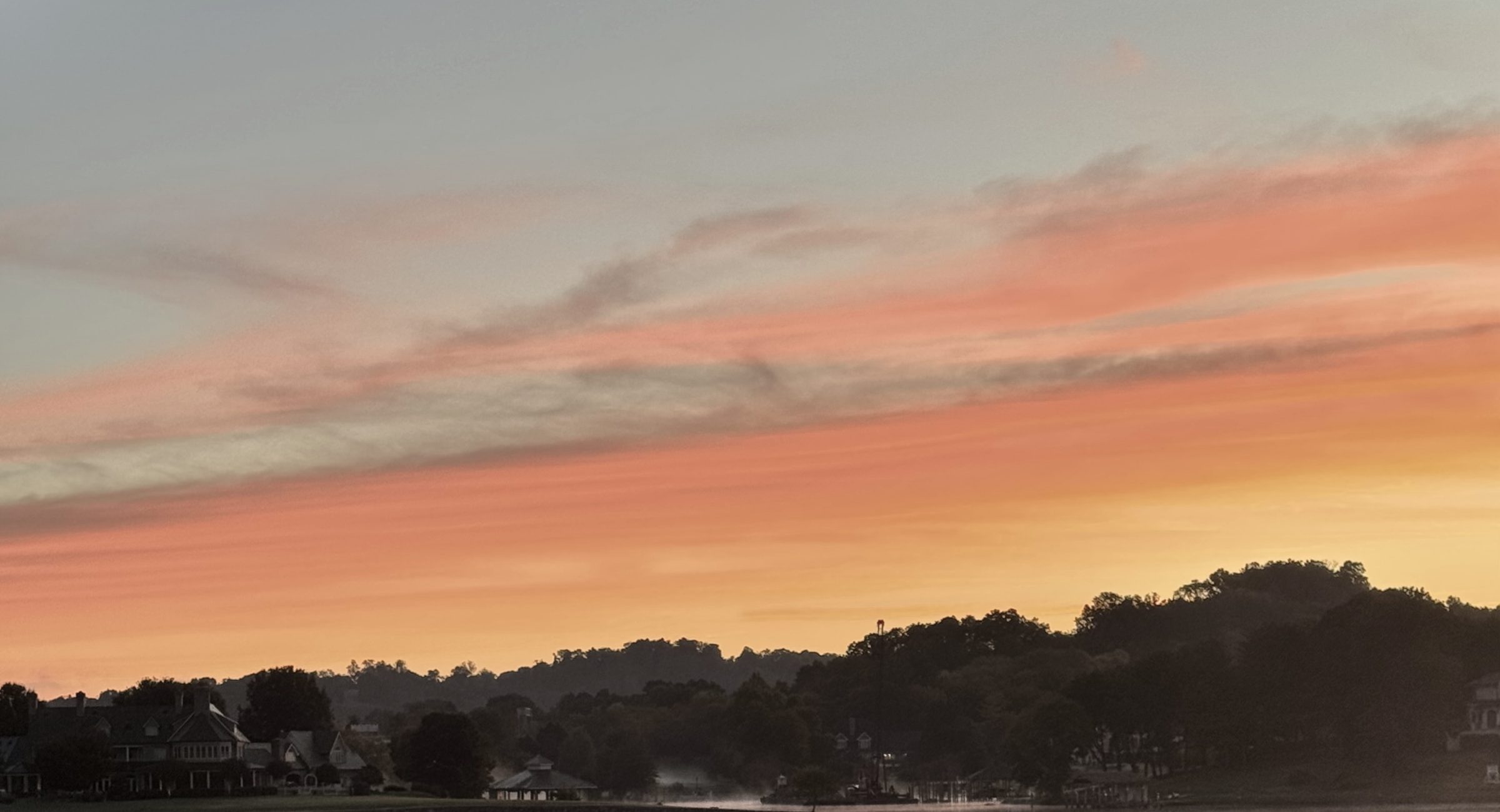 Sunrise over the water